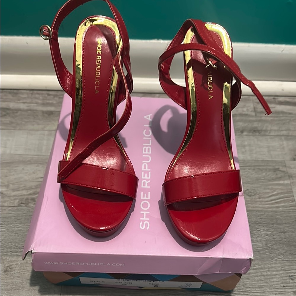 Shoe Republic LA Red Women's Sandals